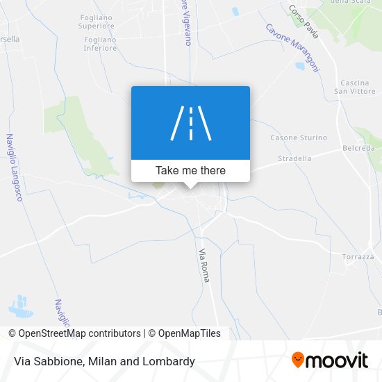 Via Sabbione map