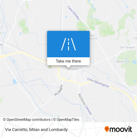 Via Carretto map