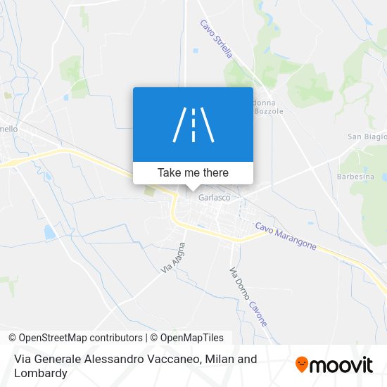 Via Generale Alessandro Vaccaneo map