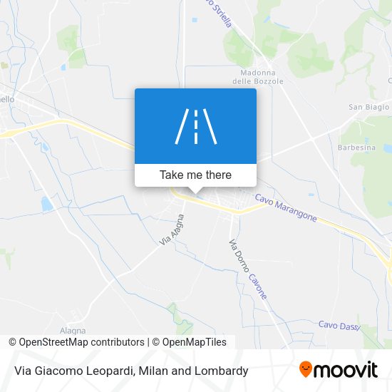 Via Giacomo Leopardi map