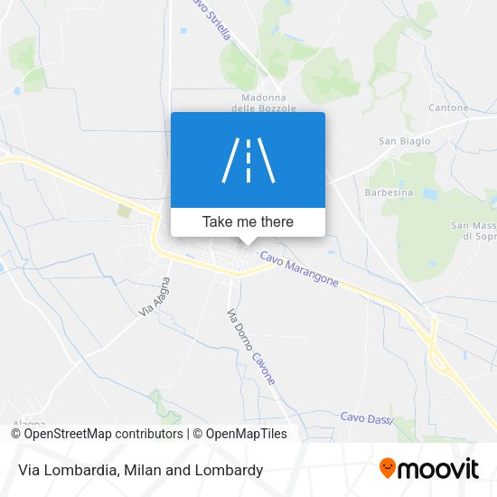 Via Lombardia map