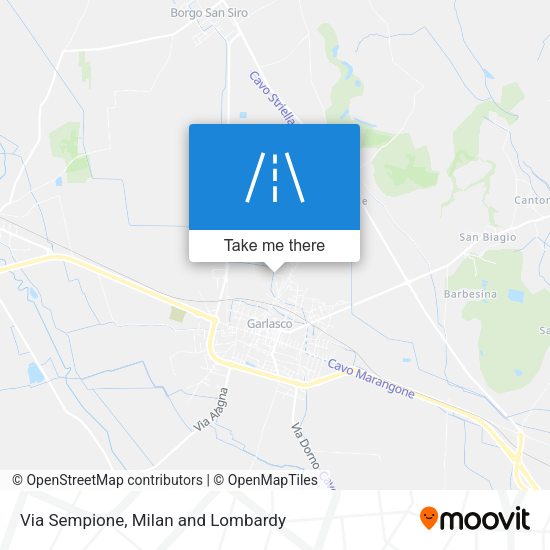Via Sempione map