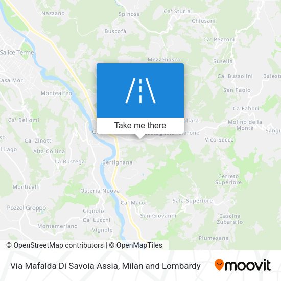 Via Mafalda Di Savoia Assia map