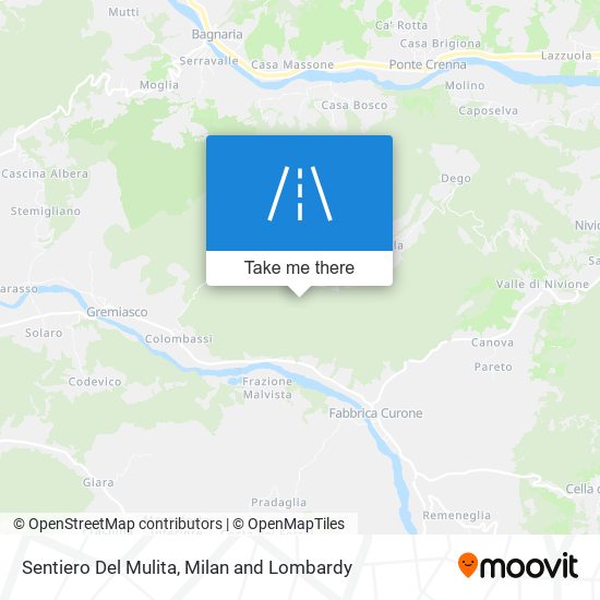 Sentiero Del Mulita map