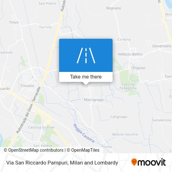 Via San Riccardo Pampuri map