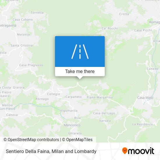 Sentiero Della Faina map