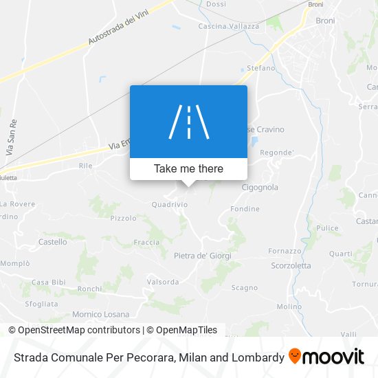 Strada Comunale Per Pecorara map