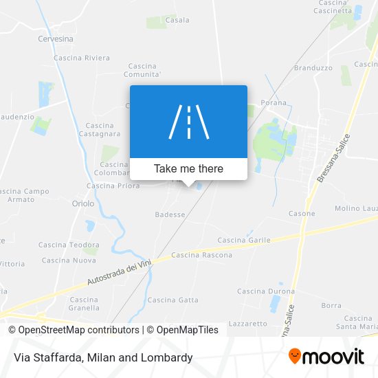Via Staffarda map