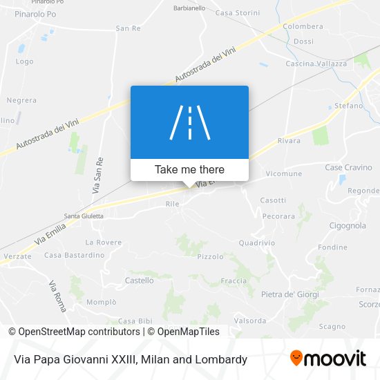 Via Papa Giovanni XXIII map