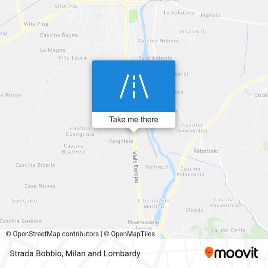 Strada Bobbio map