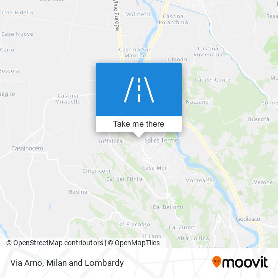 Via Arno map