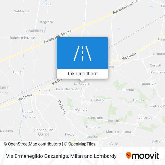 Via Ermenegildo Gazzaniga map