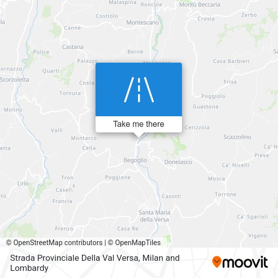 Strada Provinciale Della Val Versa map