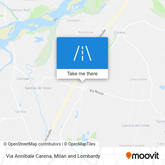 Via Annibale Carena map