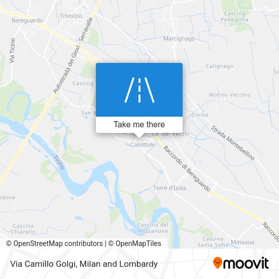 Via Camillo Golgi map