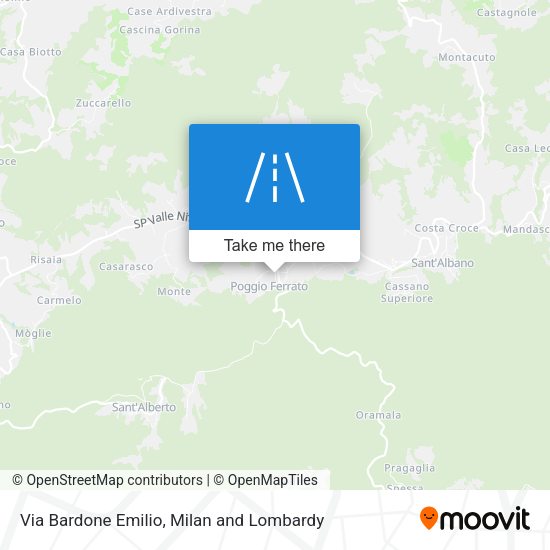 Via Bardone Emilio map
