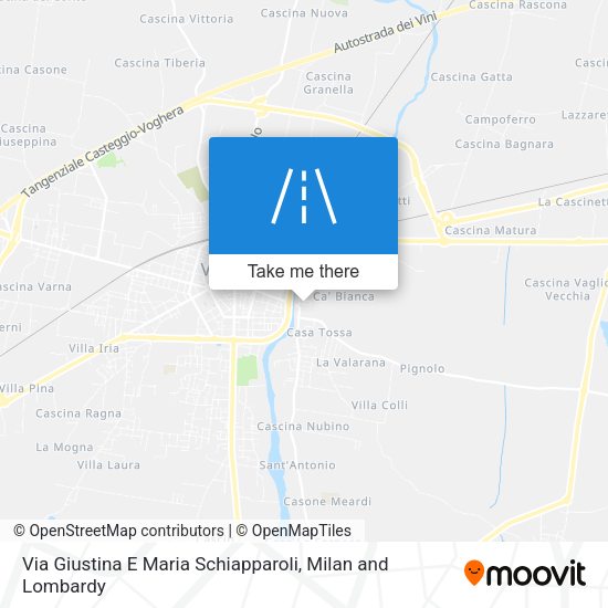 Via Giustina E Maria Schiapparoli map