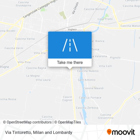 Via Tintoretto map