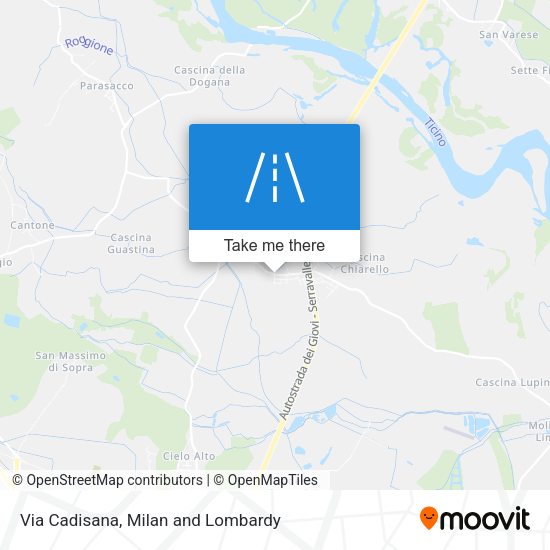 Via Cadisana map