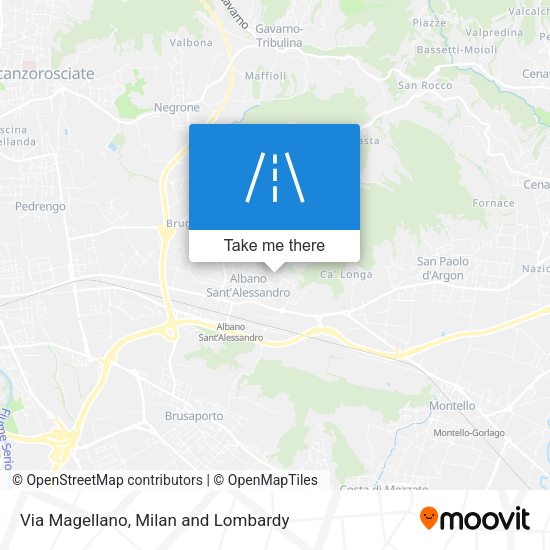 Via Magellano map