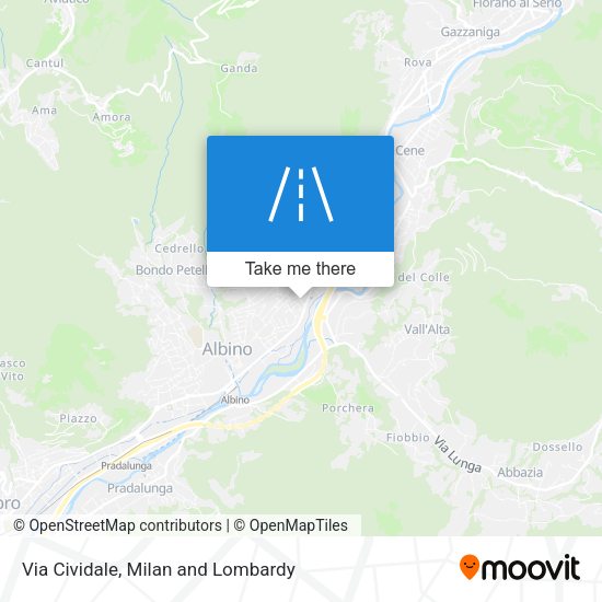 Via Cividale map