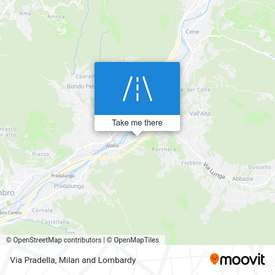 Via Pradella map