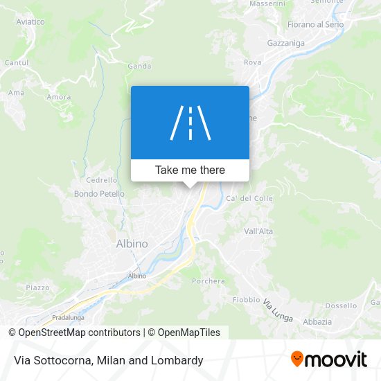 Via Sottocorna map