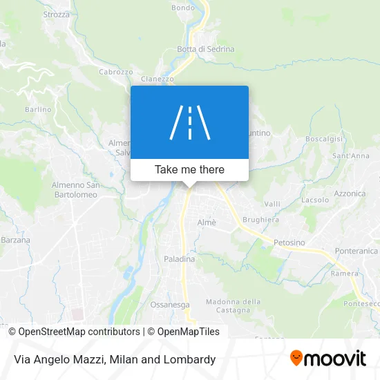 Via Angelo Mazzi map