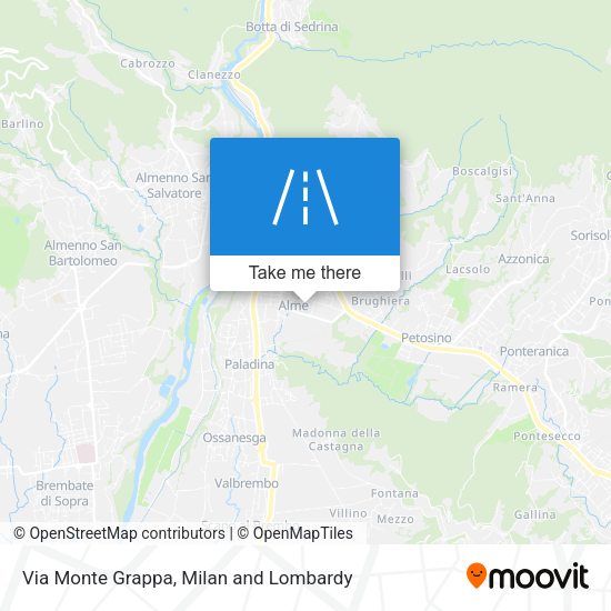 Via Monte Grappa map