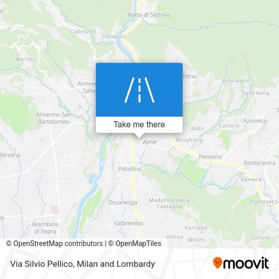 Via Silvio Pellico map