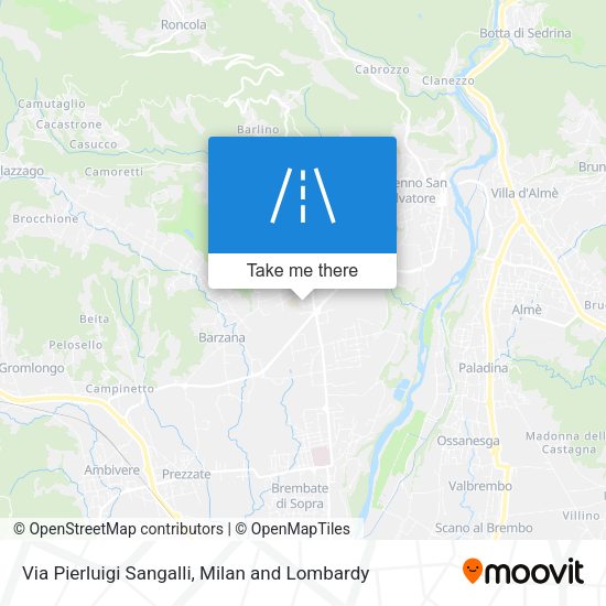 Via Pierluigi Sangalli map