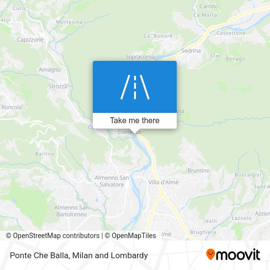 Ponte Che Balla map