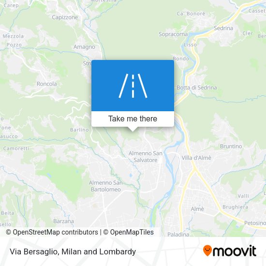 Via Bersaglio map