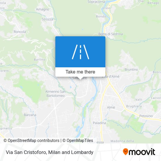 Via San Cristoforo map