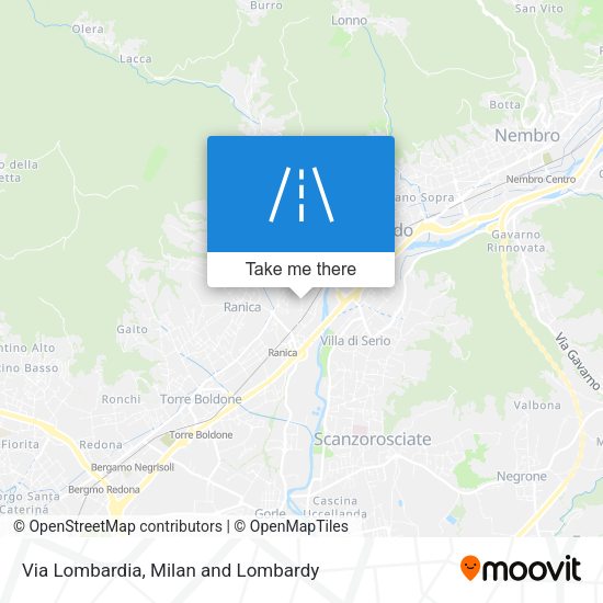 Via Lombardia map