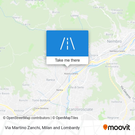 Via Martino Zanchi map