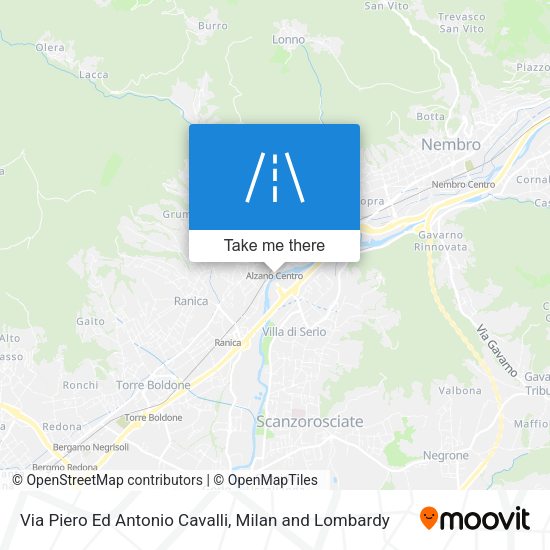 Via Piero Ed Antonio Cavalli map