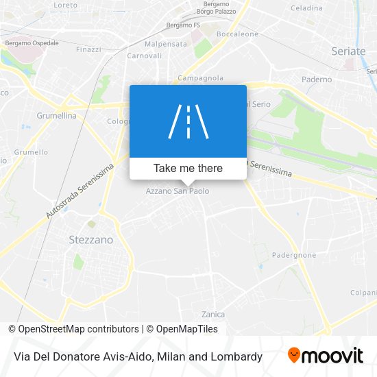 Via Del Donatore Avis-Aido map