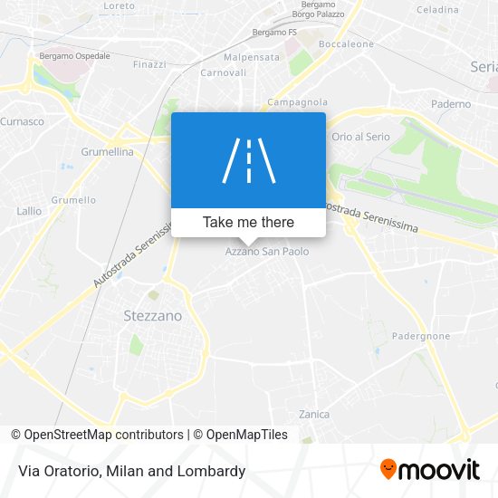 Via Oratorio map