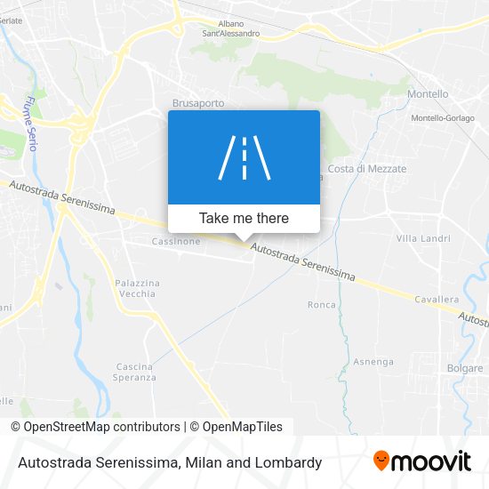 Autostrada Serenissima map