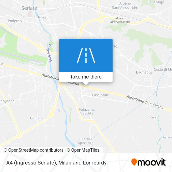A4 (Ingresso Seriate) map
