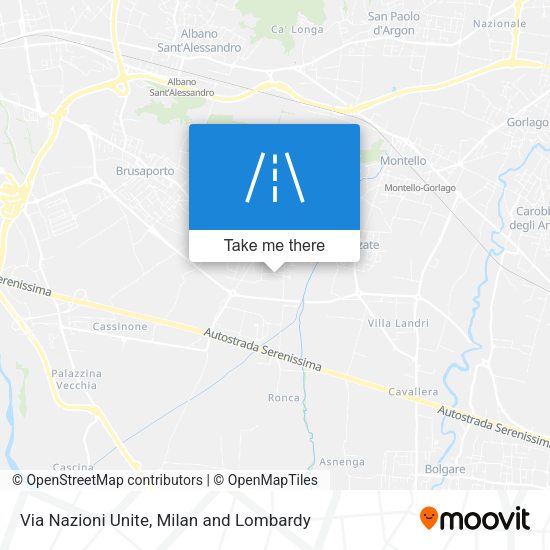 Via Nazioni Unite map