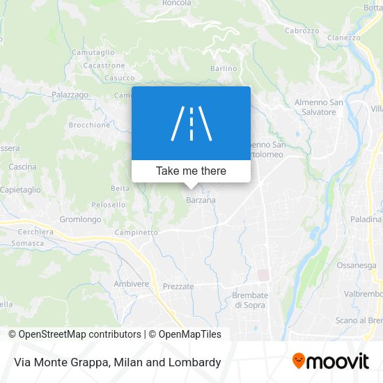 Via Monte Grappa map
