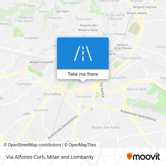 Via Alfonso Corti map