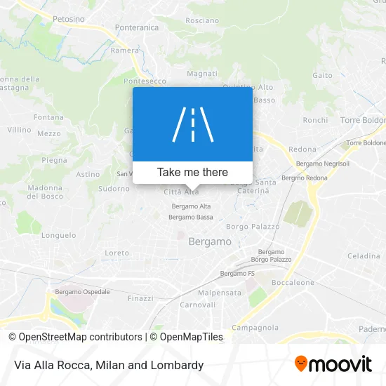 Via Alla Rocca map