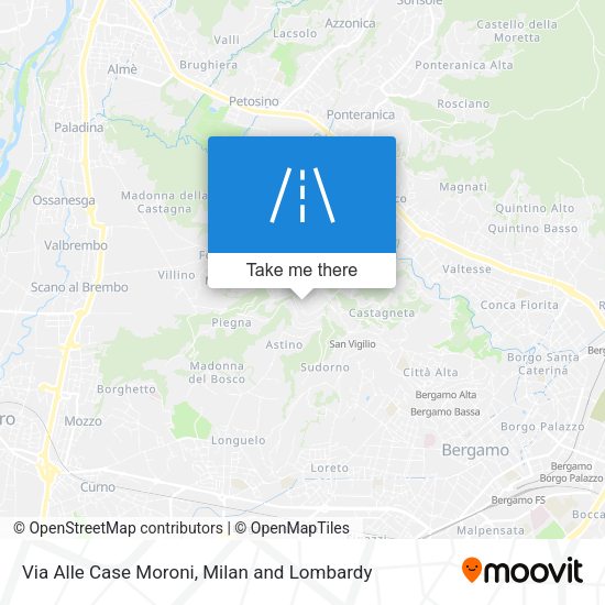 Via Alle Case Moroni map