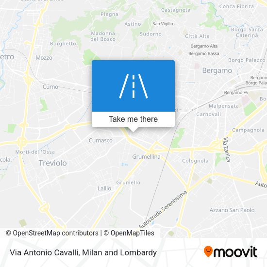 Via Antonio Cavalli map