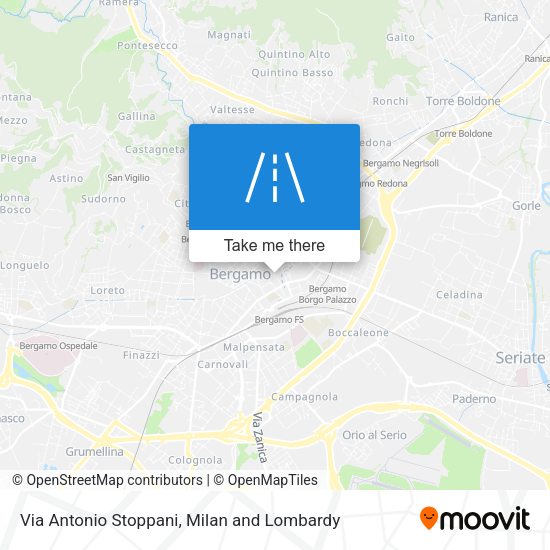 Via Antonio Stoppani map