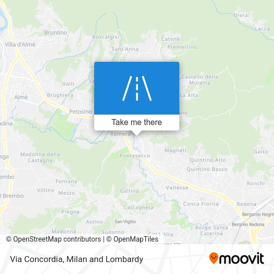 Via Concordia map