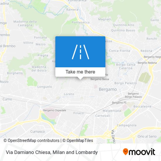 Via Damiano Chiesa map